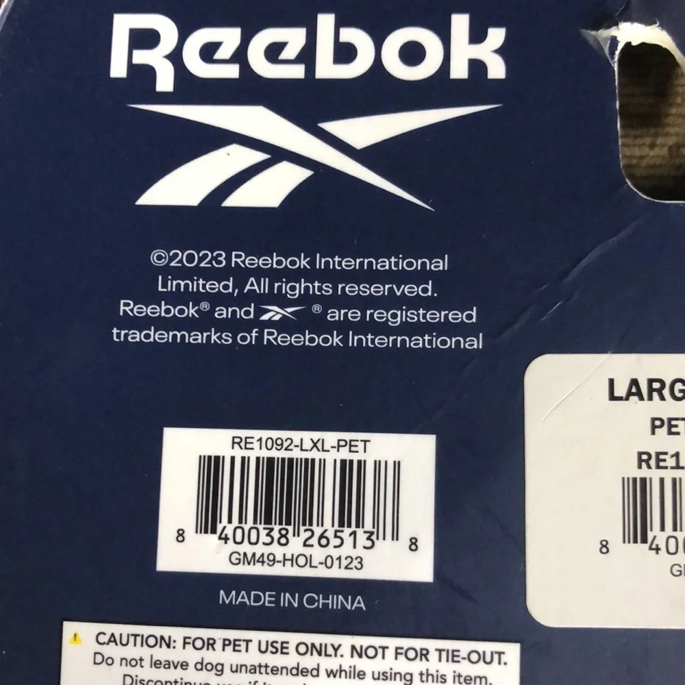 NWT Reebok Red RUN Dog Snap on Bandana L XL